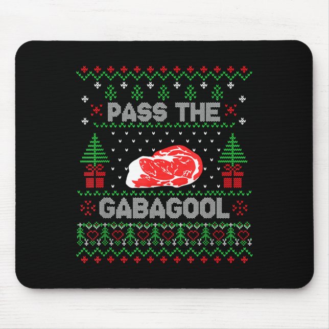 P The Gabagool Tacky Ugly Christmas Sweater For Me Mouse Pad (Front)