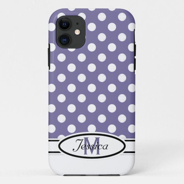 P & W Polka-dot Monogram  iPhone 5 Case (Back)