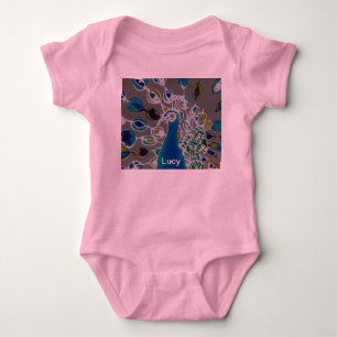© P Wherrell Baby girl's clothing Creeper peacock