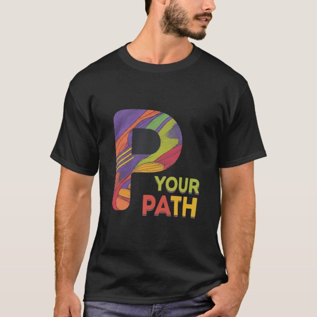 P Your Path Design men's  T-Shirt (Front)