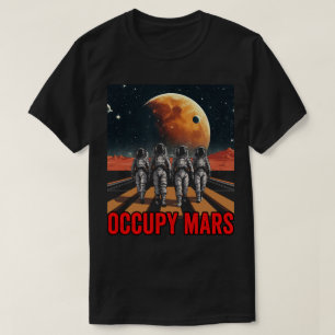 PA58 Astronauts Walking on Mars Colonising Mars T-Shirt