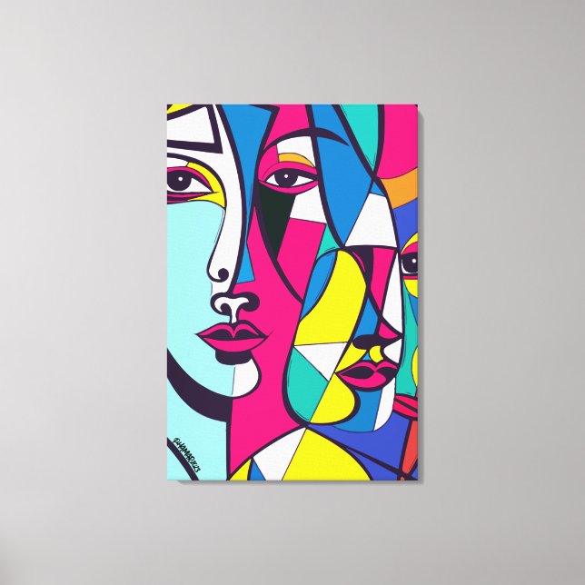 PA_003 Abstract Pop Art Canvas Print (Front)