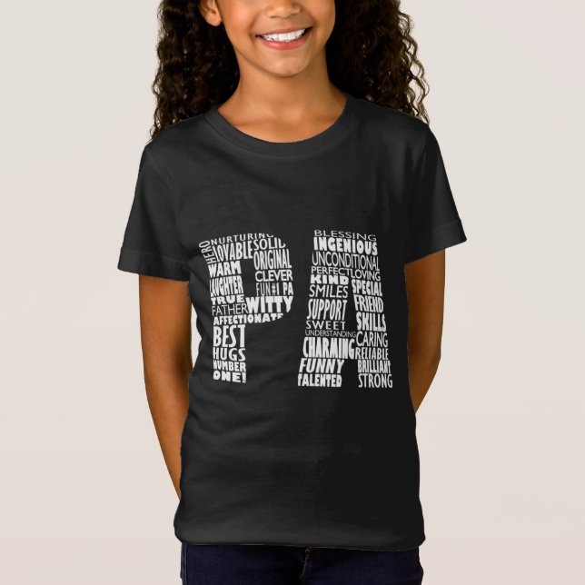 Pa Dad Grandpa Word Cloud Father's Day Gift T-Shirt (Front)