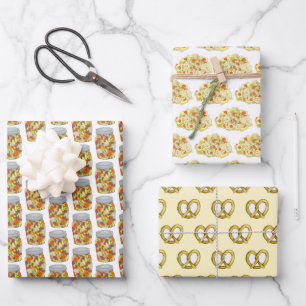 PA Dutch Amish Food Chow Chow Soft Pretzel Pot Pie Wrapping Paper Sheet