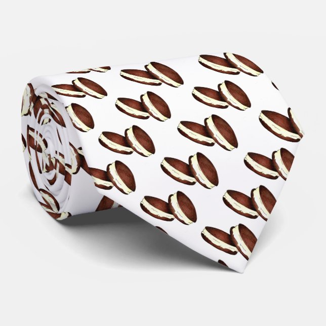 PA Dutch Chocolate Whoopie Pie Pies Foodie Tie (Rolled)