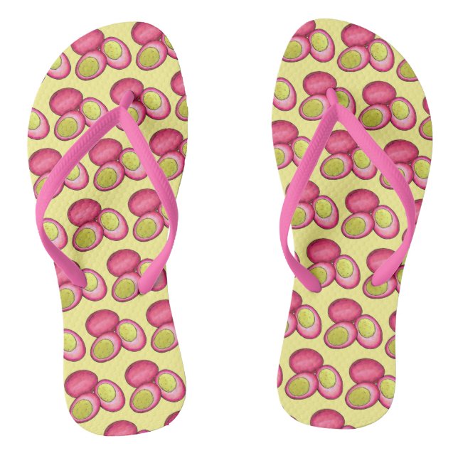 PA Dutch Food Pickled Hard Boiled Red Beet Eggs Jandals (Footbed)