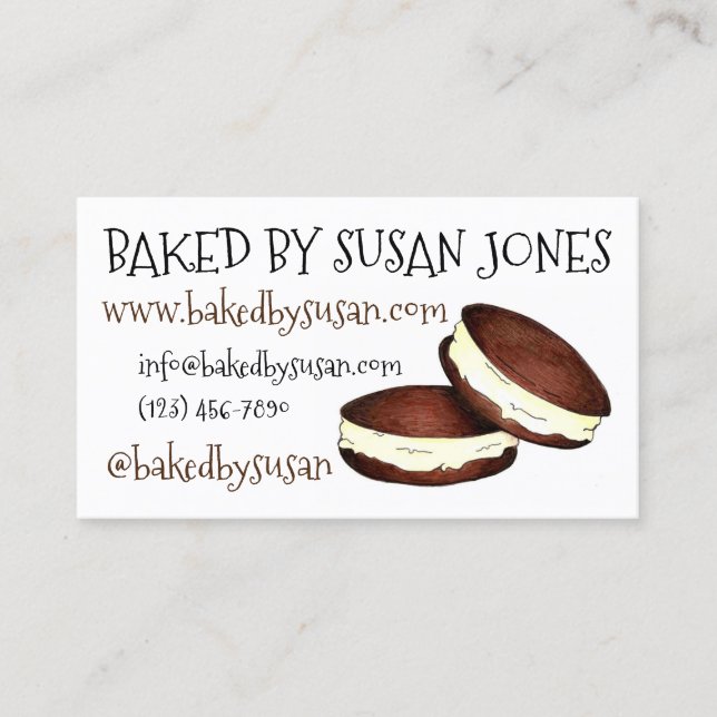 PA Dutch Whoopie Pie Pies Baking Baked By Dessert Business Card (Front)