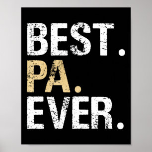 Pa Gift From Granddaughter Grandson Best Pa  Poster