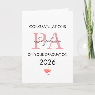 PA Graduation Personalised Name Class of 2026 Card