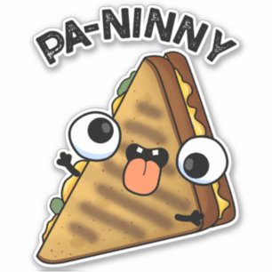 Pa-ninny Funny Panini Pun features a cute panini s