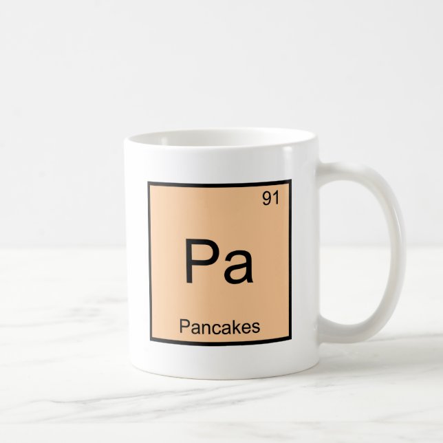 Pa - Pancakes Funny Chemistry Element Symbol Tee Coffee Mug (Right)