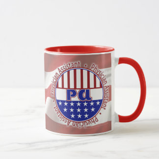 PA Physician Assistant PATRIOTIC BADGE Mug