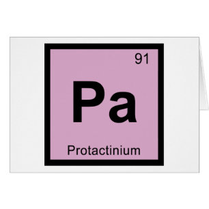 Pa - Protactinium Chemistry Periodic Table Symbol