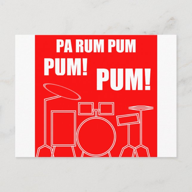 Pa Rum Pum Pum Pum Postcard (Front)
