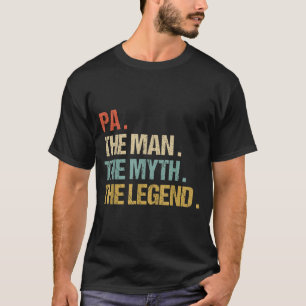 Pa The Man Myth Legend Shirt Funny Father Dad Chri