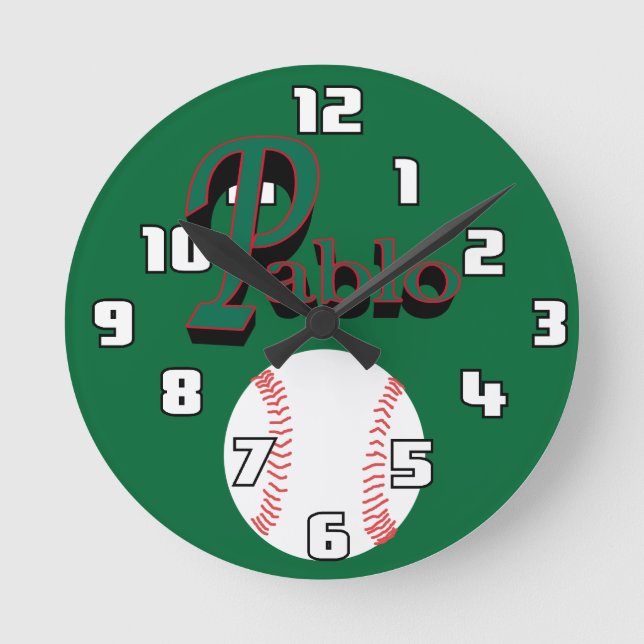 Pablo Baseball Clock (Front)