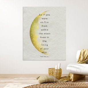 Pablo Neruda Celestial Poem Poster