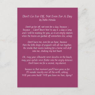 Pablo Neruda Postcard
