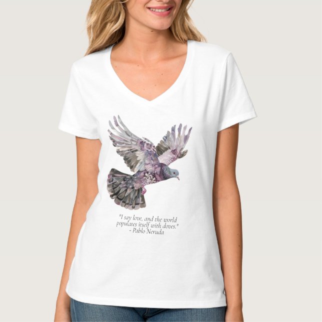 Pablo Neruda Quote Tote Bag T-Shirt (Front)