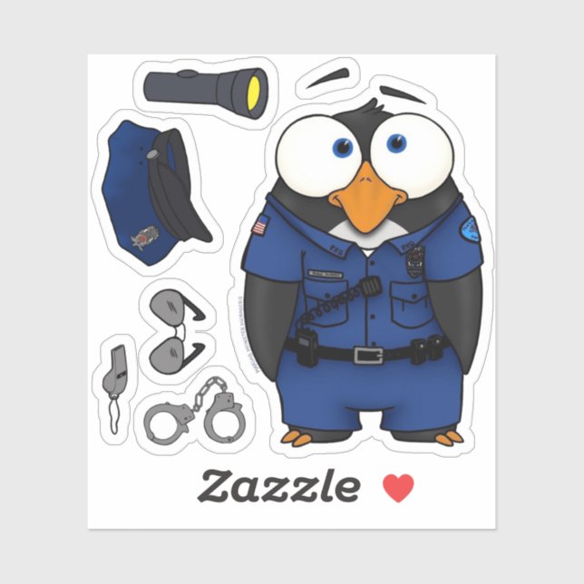 Pablo the penguin, sticker set (Sheet)