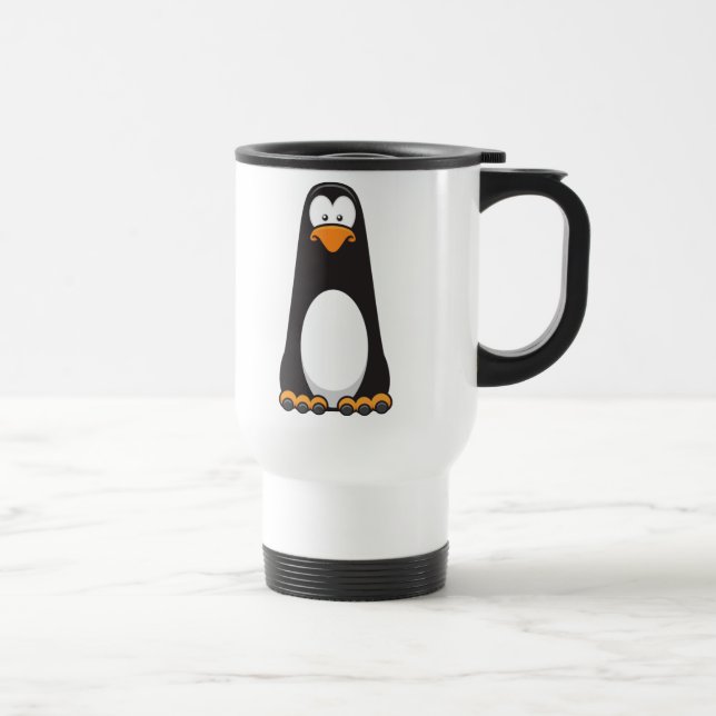 Pablo the Pensive Penguin Travel Mug (Right)