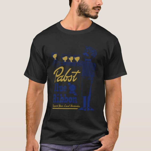 Pabst Blue Ribbon Support Your Local Bender T-Shirt (Front)