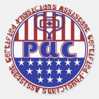 PAC  Certified Physician Assistant PATRIOTIC FLAG