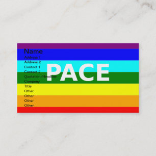 Pace(Peace) Flag Italian Business Card