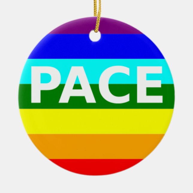 Pace(Peace) Flag Italian Ornament (Front)