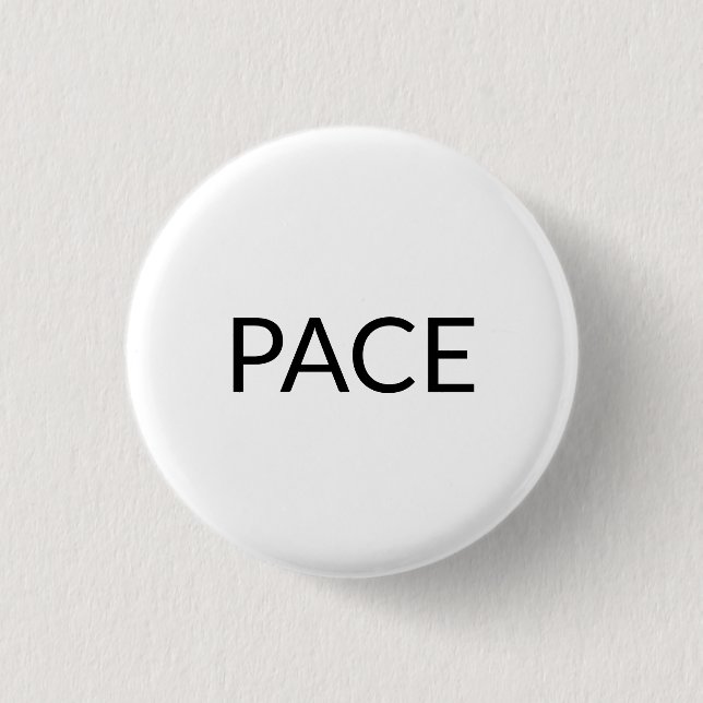 Pace white black Italian peace simple minimalist 3 Cm Round Badge (Front)