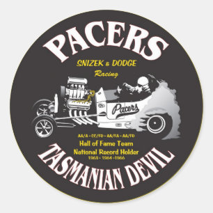 Pacers Auto Decal Classic Round Sticker