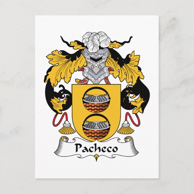 Pacheco Family Crest Postcard (Front)
