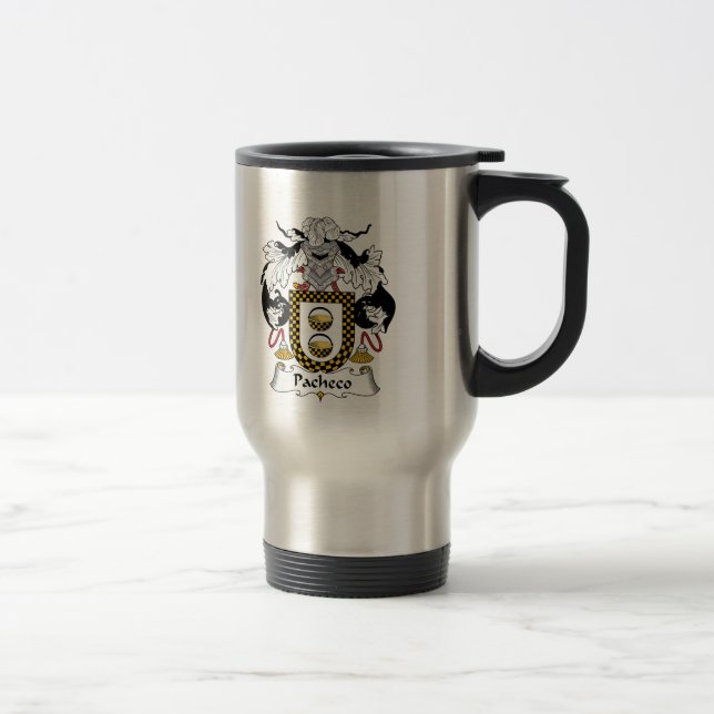 Pacheco Family Crest Travel Mug (Right)