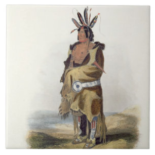 Pachtuwa-Chta, an Arrikkara Warrior, plate 27 from Tile