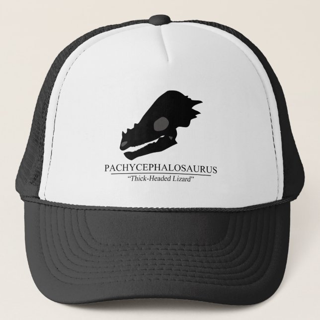 Pachycephalosaurus Skull Trucker Hat (Front)