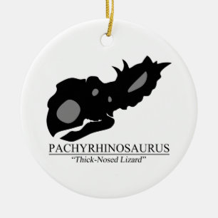Pachyrhinosaurus Skull Ceramic Tree Decoration