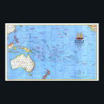 " Pacific: 1974 - Detailed island map ... Poster<br><div class="desc">This map of the Pacific Islands is one half of a two-piece set of maps published in December 1974. The other card is called "Discoverer of the Pacific." Both maps accompanied the article "The Coming of the Polynesians". On this map you will find the Pacific Islands with their respective political...</div>