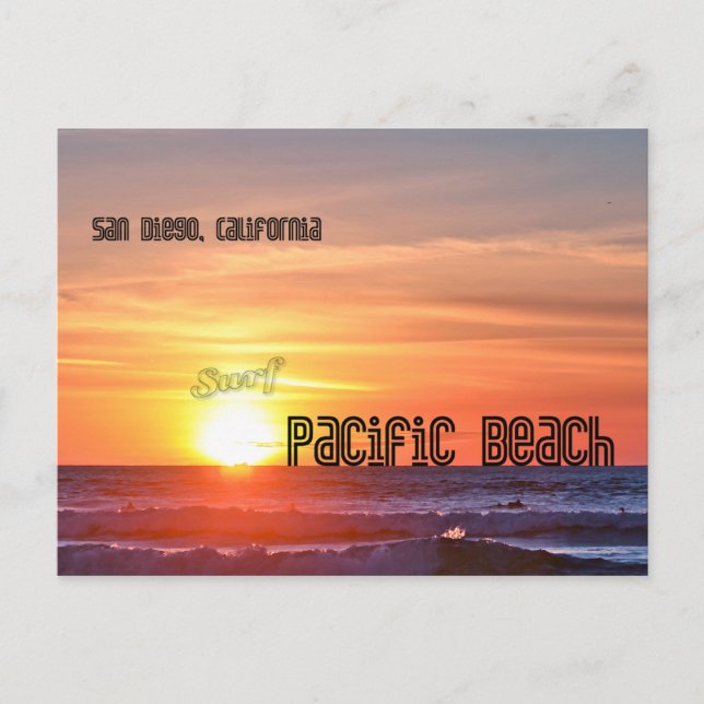 Pacific Beach, San Diego California Postcard (Front)