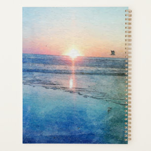 Pacific Beach Sunset Watercolor Planner
