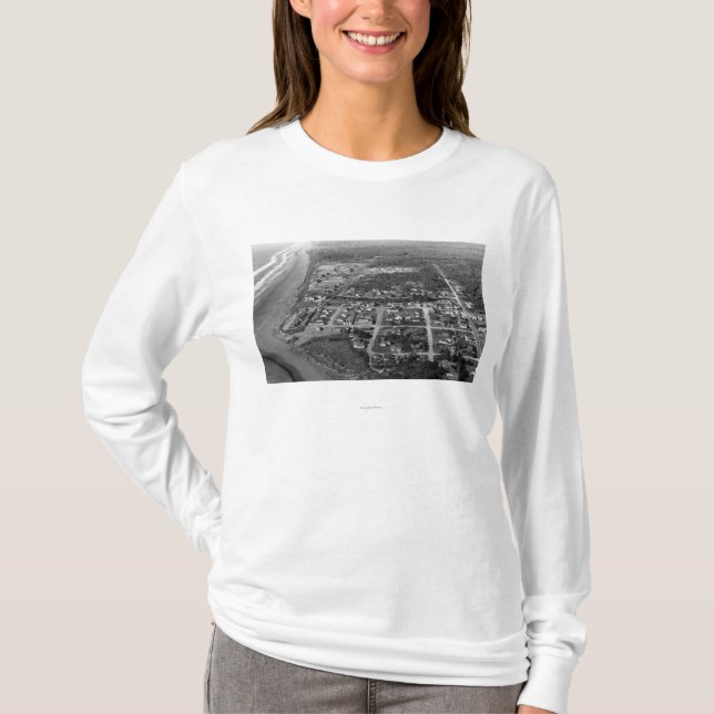 Pacific Beach, WA - Aerial View Photograph T-Shirt (Front)