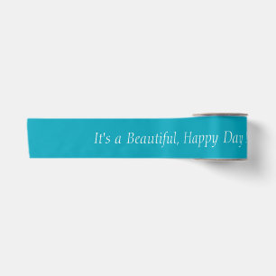 Pacific Blue 00A1B9 - Custom Message or Blank Satin Ribbon