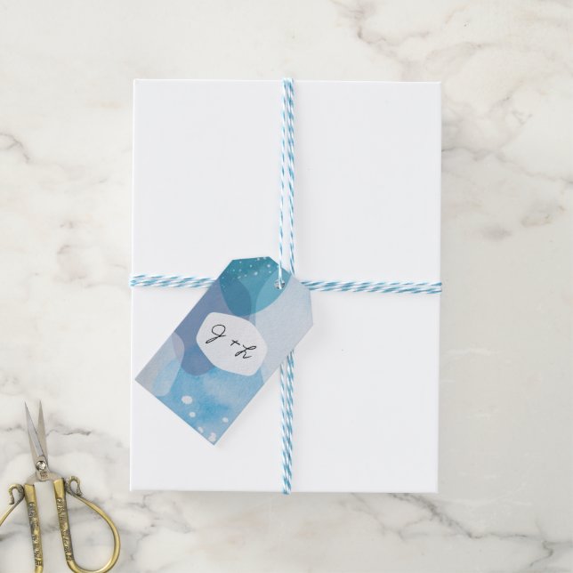 Pacific Blue Gift Tag (With Twine)