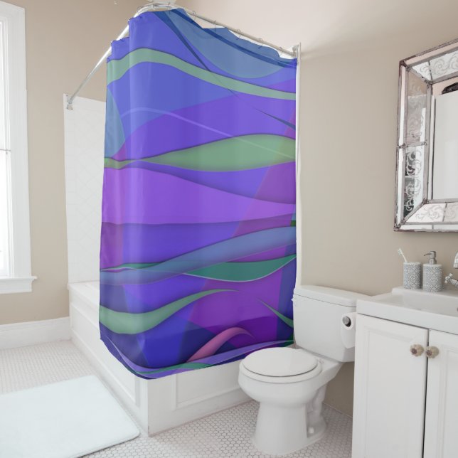 Pacific Breezes Shower Curtain (In Situ)