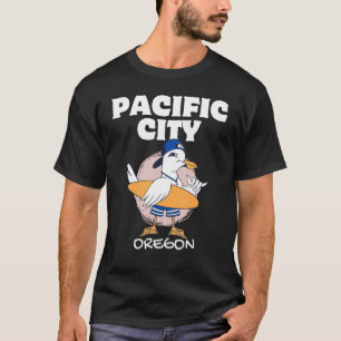 PACIFIC CITY OREGON Surfing Vintage Seagull Retro T-Shirt