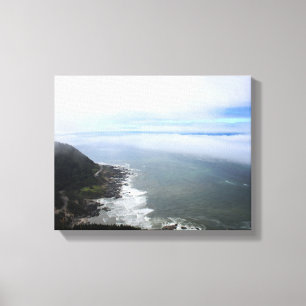 Pacific Coast Highway Along the Ocean Colour 11x14 Canvas Print