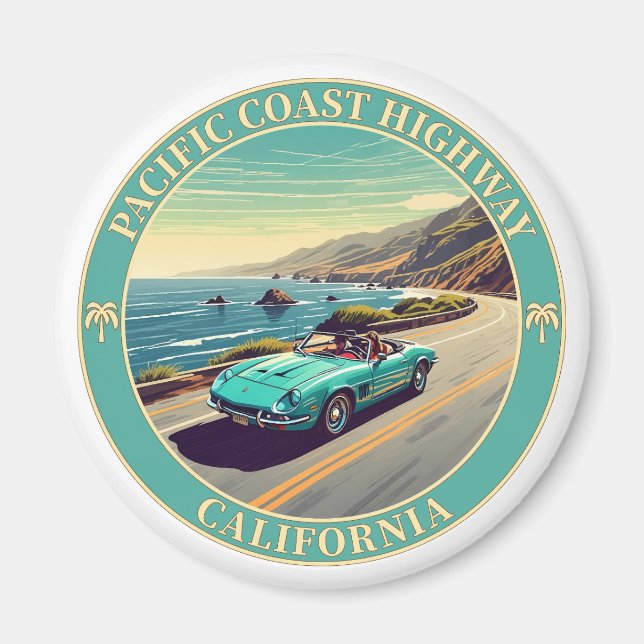Pacific Coast Highway California Magnet (Front)