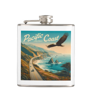 Pacific Coast Highway Eagle Hip Flask
