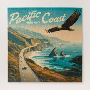 Pacific Coast Highway Eagle Jigsaw Puzzle