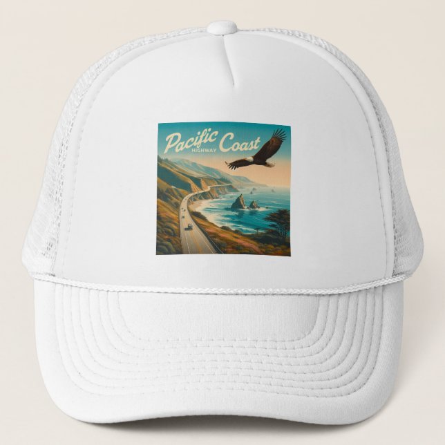 Pacific Coast Highway Eagle Trucker Hat (Front)