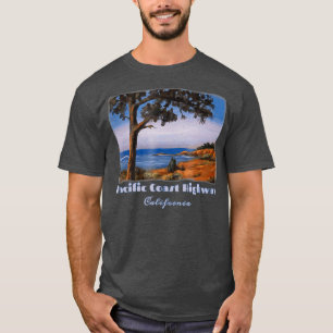 Pacific Coast Highway Hwy One California Retro T-Shirt